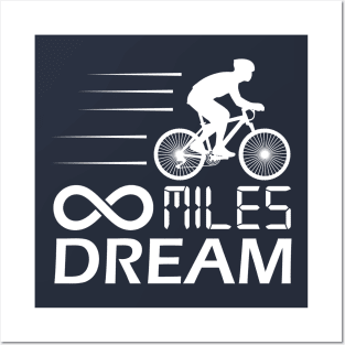 Cycling T Shirt Infinity Dream Bicycle Bike Posters and Art